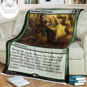Kld 273 Verdant Crescendo Game Mtg Magic The Gathering Fleece Blanket