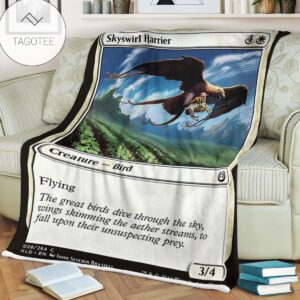 Kld 28 Skyswirl Harrier Game Mtg Magic The Gathering Fleece Blanket