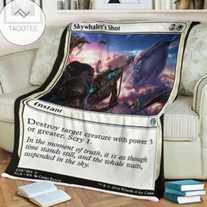 Kld 29 Skywhaler S Shot Game Mtg Magic The Gathering Fleece Blanket