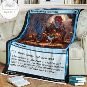 Kld 40 Ceremonious Rejection Game Mtg Magic The Gathering Fleece Blanket
