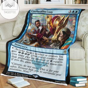 Kld 41 Confiscation Coup Game Mtg Magic The Gathering Fleece Blanket