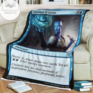Kld 49 Glimmer Of Genius Game Mtg Magic The Gathering Fleece Blanket