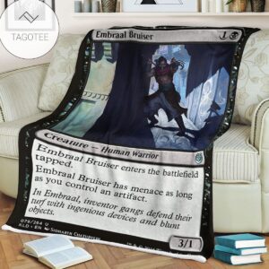 Kld 79 Embraal Bruiser Game Mtg Magic The Gathering Fleece Blanket