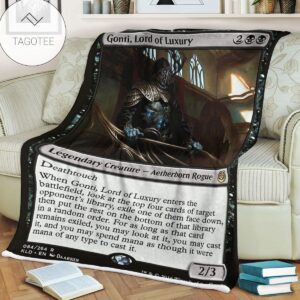 Kld 84 Gonti Lord Of Luxury Game Mtg Magic The Gathering Fleece Blanket