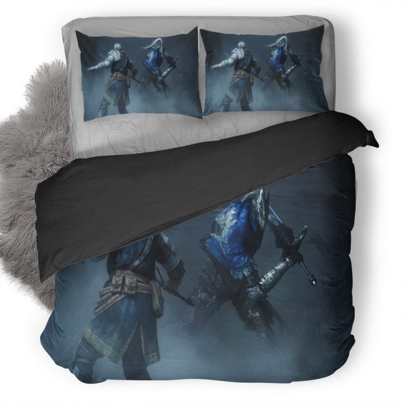 Knight Artorias Squaring Off Against Another Knight Bh Duvet Cover and Pillowcase Set Bedding Set Knight Artorias Squaring Off Against Another Knight Bh Duvet Cover and Pillowcase Set Bedding Set