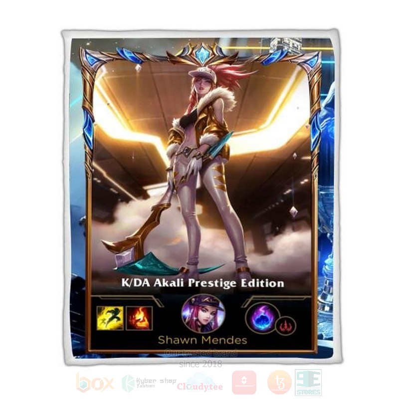League Of Legends Akali Custom Name Sherpa Blanket League Of Legends Akali Custom Name Sherpa Blanket