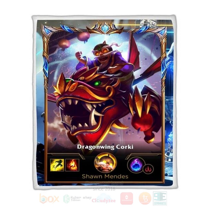 League Of Legends Corki Custom Name Sherpa Blanket League Of Legends Corki Custom Name Sherpa Blanket
