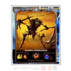 League Of Legends Fiddlesticks Custom Name Sherpa Blanket