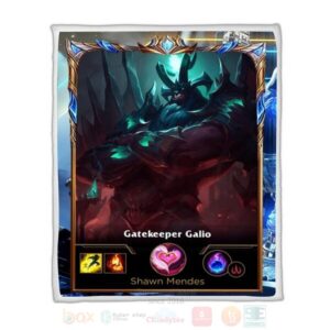 League Of Legends Galio Custom Name Sherpa Blanket