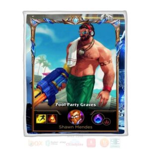 League Of Legends Graves Custom Name Sherpa Blanket
