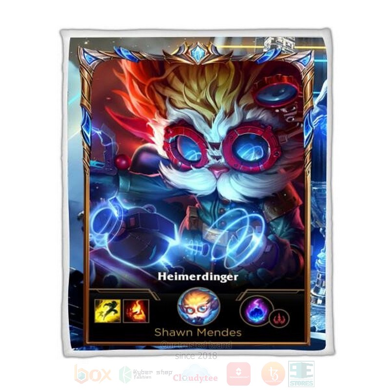 League Of Legends Heimerdinger Custom Name Sherpa Blanket League Of Legends Heimerdinger Custom Name Sherpa Blanket