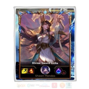 League Of Legends Irelia Custom Name Sherpa Blanket