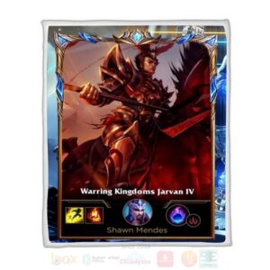 League Of Legends Jarvan Iv Custom Name Sherpa Blanket