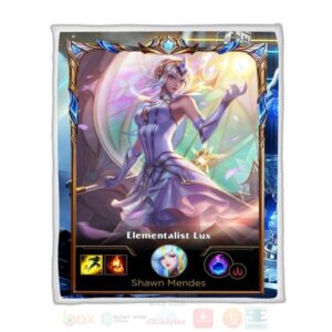 League Of Legends Lux Custom Name Sherpa Blanket