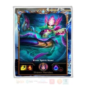 League Of Legends Nami Custom Name Sherpa Blanket