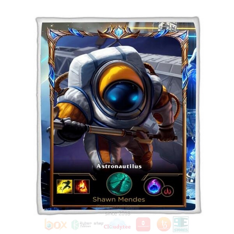 League Of Legends Nautilus Custom Name Sherpa Blanket League Of Legends Nautilus Custom Name Sherpa Blanket