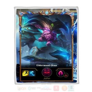 League Of Legends Ornn Custom Name Sherpa Blanket