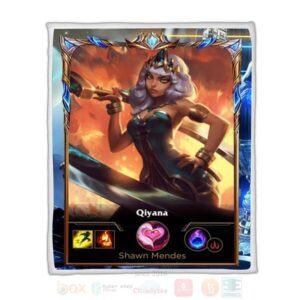 League Of Legends Qiyana Custom Name Sherpa Blanket