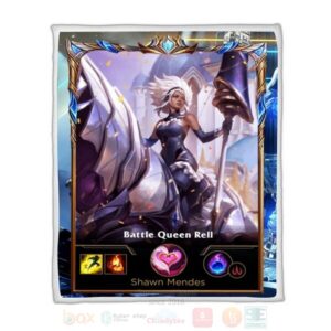 League Of Legends Rell Custom Name Sherpa Blanket