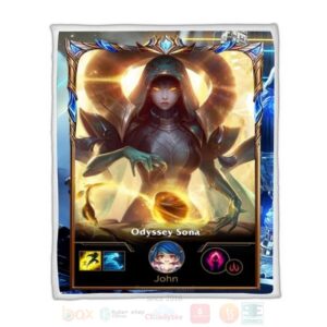 League Of Legends Sona Custom Name Sherpa Blanket