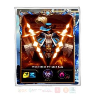 League Of Legends Twisted Fate Custom Name Sherpa Blanket