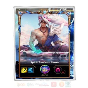 League Of Legends Yasuo Custom Name Sherpa Blanket