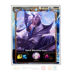 League Of Legends Yone Custom Name Sherpa Blanket