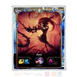 League Of Legends Zyra Custom Name Sherpa Blanket