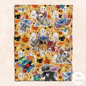 LetS Get Smashed Halloween Stitch Blanket