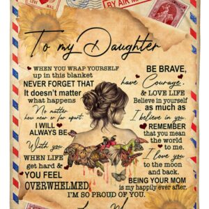 Letter To My Daughter IM So Proud Of You Fleece Blanket