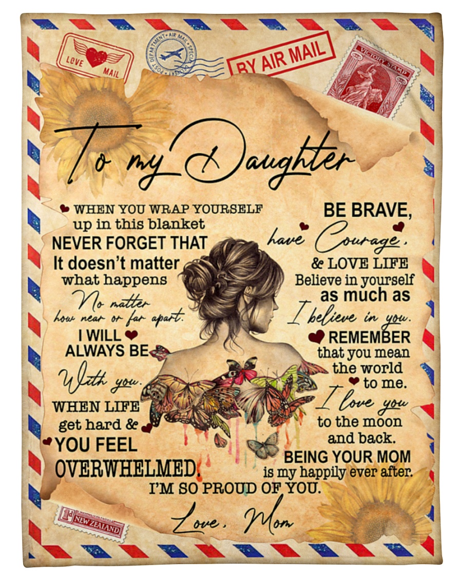 Letter To My Daughter IM So Proud Of You Fleece Blanket Letter To My Daughter IM So Proud Of You Fleece Blanket