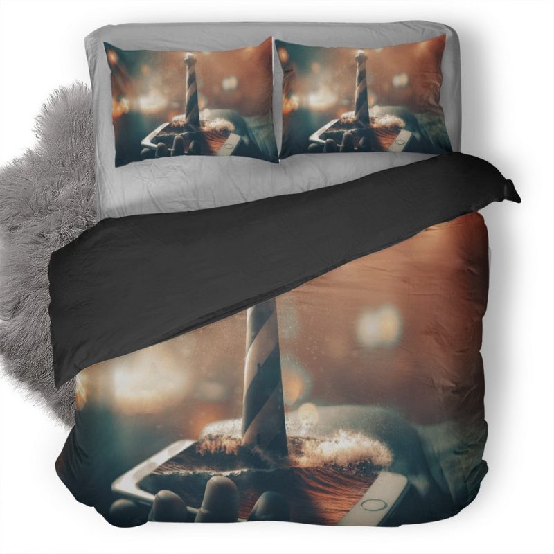 Lighthouse Photomanipulation Z0 Duvet Cover and Pillowcase Set Bedding Set Lighthouse Photomanipulation Z0 Duvet Cover and Pillowcase Set Bedding Set