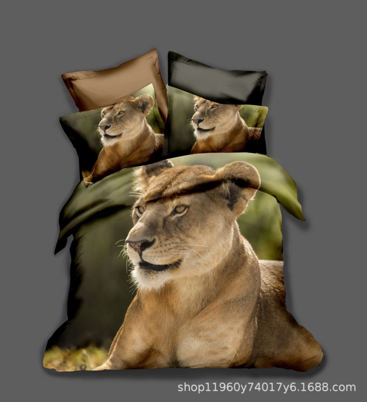 Lion 1 Duvet Cover and Pillowcase Set Bedding Set Lion 1 Duvet Cover and Pillowcase Set Bedding Set