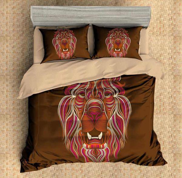 Lion 3 Duvet Cover and Pillowcase Set Bedding Set Lion 3 Duvet Cover and Pillowcase Set Bedding Set