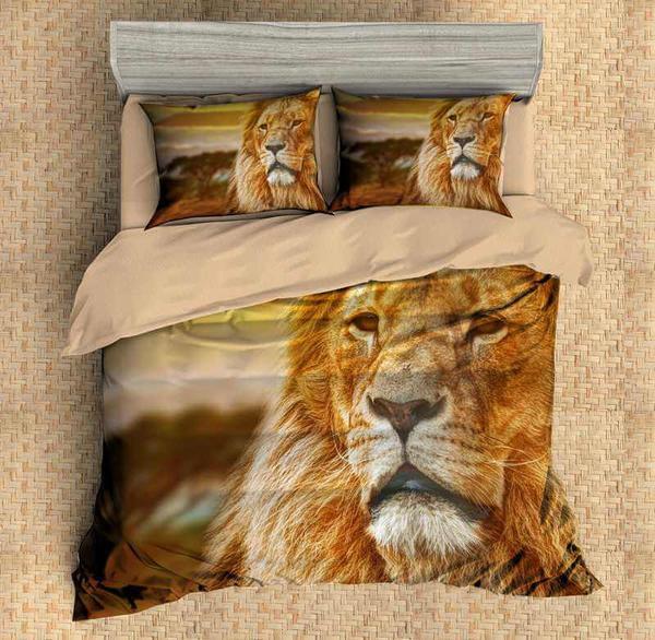 Lion 4 Duvet Cover and Pillowcase Set Bedding Set Lion 4 Duvet Cover and Pillowcase Set Bedding Set