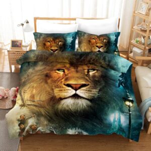 Lion Duvet Cover and Pillowcase Set Bedding Set 840