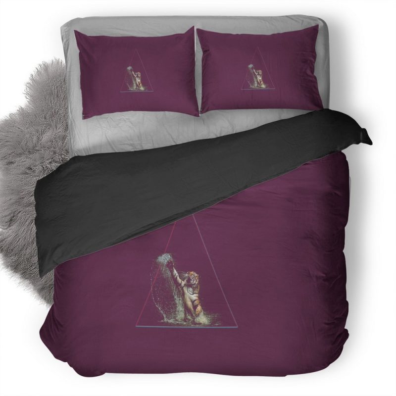 Lion Triangle Art Duvet Cover and Pillowcase Set Bedding Set Lion Triangle Art Duvet Cover and Pillowcase Set Bedding Set