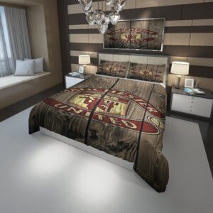 Logo Manchester F C 11 Duvet Cover and Pillowcase Set Bedding Set scaled 1