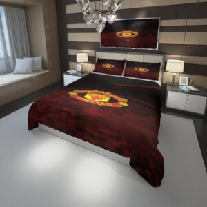 Logo Manchester F C 13 Duvet Cover and Pillowcase Set Bedding Set scaled 1
