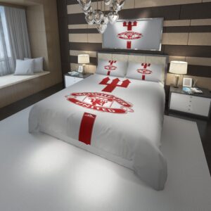 Logo Manchester F C 2 Duvet Cover and Pillowcase Set Bedding Set scaled 1