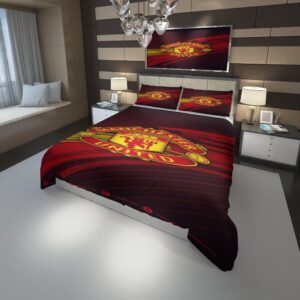 Logo Manchester F C 5 Duvet Cover and Pillowcase Set Bedding Set scaled 1