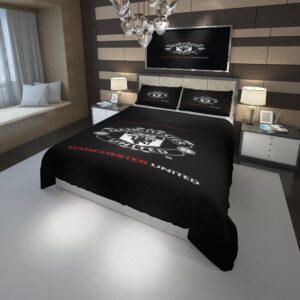Logo Manchester F C 6 Duvet Cover and Pillowcase Set Bedding Set scaled 1