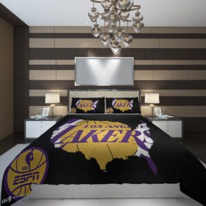 Los Angeles Lakers 2 NBA Basketball ize Duvet Cover and Pillowcase Set Bedding Set scaled 1