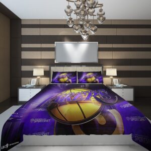 Los Angeles Lakers 3 NBA Basketball ize Duvet Cover and Pillowcase Set Bedding Set scaled 1