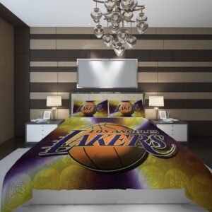 Los Angeles Lakers 4 NBA Basketball ize Duvet Cover and Pillowcase Set Bedding Set scaled 1