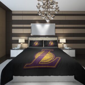 Los Angeles Lakers 5 NBA Basketball ize Duvet Cover and Pillowcase Set Bedding Set scaled 1