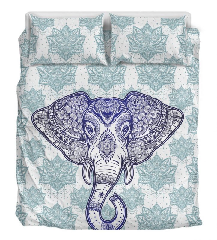 Lotus Elephant Duver Duvet Cover and Pillowcase Set Bedding Set 894 Lotus Elephant Duver Duvet Cover and Pillowcase Set Bedding Set 894