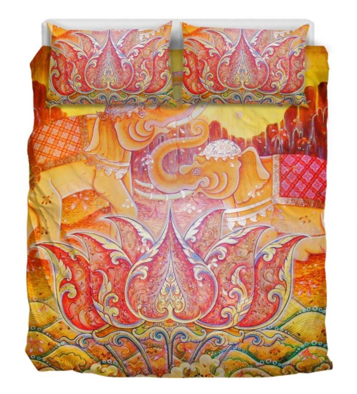 Lotus Elephant Duver Duvet Cover and Pillowcase Set Bedding Set 903 Lotus Elephant Duver Duvet Cover and Pillowcase Set Bedding Set 903