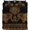Lotus Elephants Duver Duvet Cover and Pillowcase Set Bedding Set