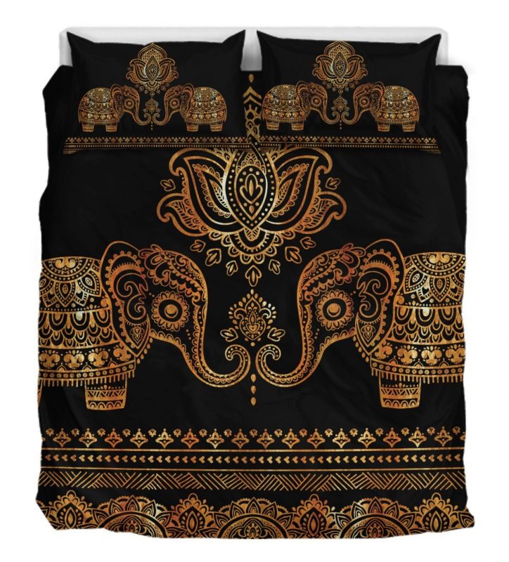 Lotus Elephants Duver Duvet Cover and Pillowcase Set Bedding Set Lotus Elephants Duver Duvet Cover and Pillowcase Set Bedding Set